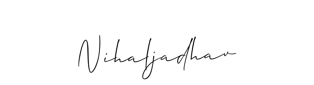 Make a beautiful signature design for name Nihaljadhav. Use this online signature maker to create a handwritten signature for free. Nihaljadhav signature style 2 images and pictures png