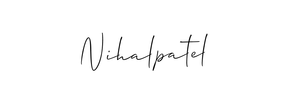 Nihalpatel stylish signature style. Best Handwritten Sign (Allison_Script) for my name. Handwritten Signature Collection Ideas for my name Nihalpatel. Nihalpatel signature style 2 images and pictures png