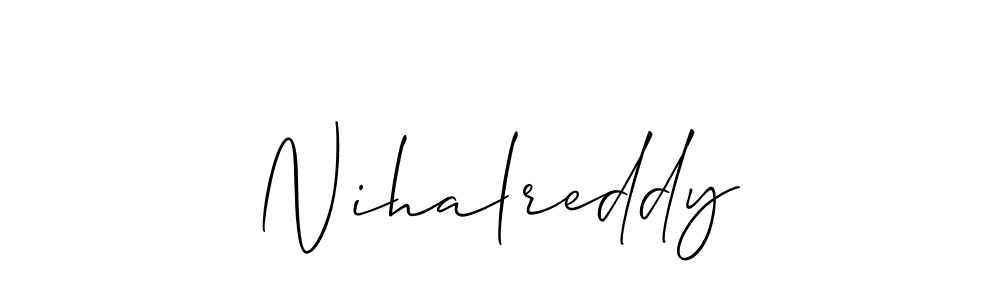 Design your own signature with our free online signature maker. With this signature software, you can create a handwritten (Allison_Script) signature for name Nihalreddy. Nihalreddy signature style 2 images and pictures png