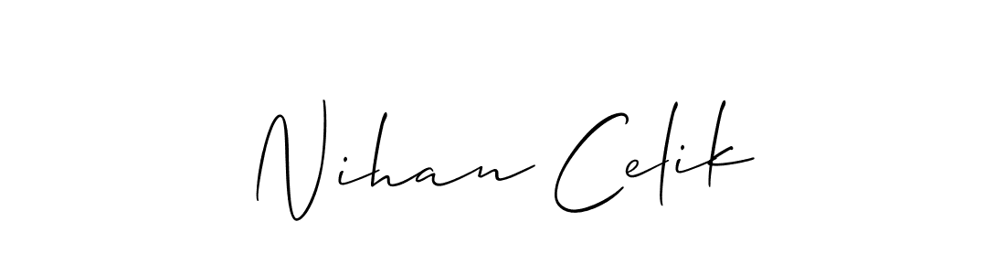 Make a beautiful signature design for name Nihan Celik. With this signature (Allison_Script) style, you can create a handwritten signature for free. Nihan Celik signature style 2 images and pictures png