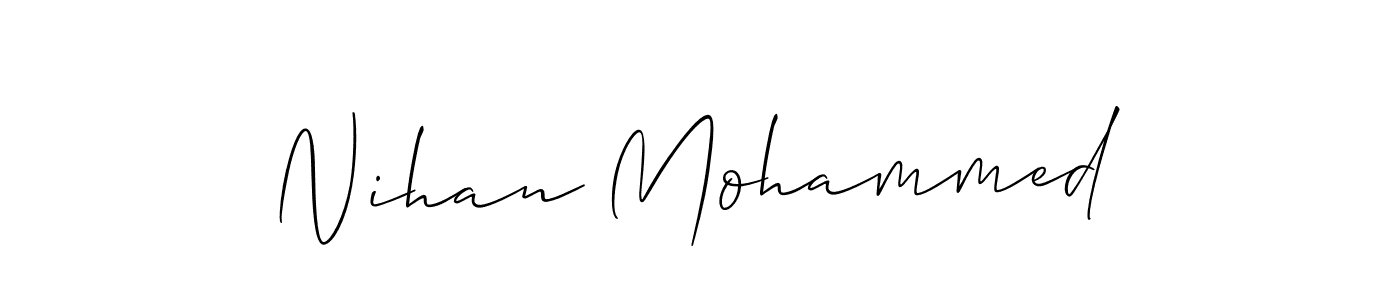 Best and Professional Signature Style for Nihan Mohammed. Allison_Script Best Signature Style Collection. Nihan Mohammed signature style 2 images and pictures png