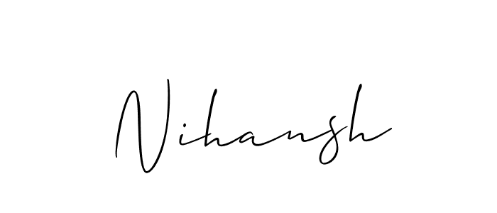 This is the best signature style for the Nihansh name. Also you like these signature font (Allison_Script). Mix name signature. Nihansh signature style 2 images and pictures png