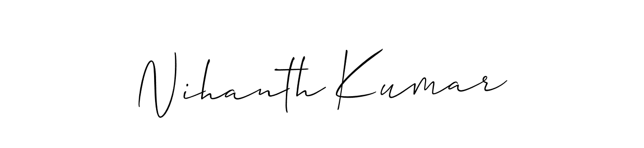 See photos of Nihanth Kumar official signature by Spectra . Check more albums & portfolios. Read reviews & check more about Allison_Script font. Nihanth Kumar signature style 2 images and pictures png
