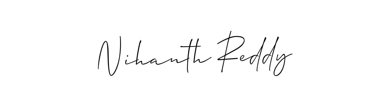 You should practise on your own different ways (Allison_Script) to write your name (Nihanth Reddy) in signature. don't let someone else do it for you. Nihanth Reddy signature style 2 images and pictures png