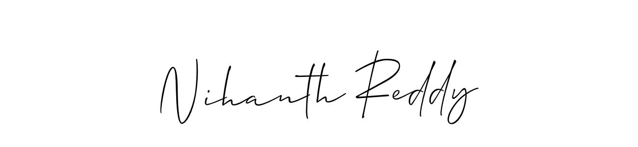 Also we have Nihanth Reddy name is the best signature style. Create professional handwritten signature collection using Allison_Script autograph style. Nihanth Reddy signature style 2 images and pictures png