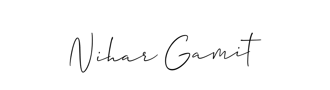 Best and Professional Signature Style for Nihar Gamit. Allison_Script Best Signature Style Collection. Nihar Gamit signature style 2 images and pictures png