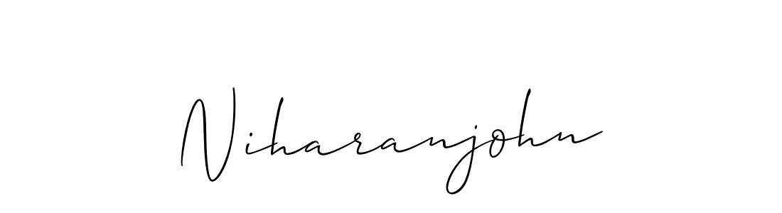 Design your own signature with our free online signature maker. With this signature software, you can create a handwritten (Allison_Script) signature for name Niharanjohn. Niharanjohn signature style 2 images and pictures png
