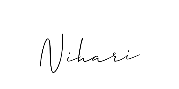Make a beautiful signature design for name Nihari. With this signature (Allison_Script) style, you can create a handwritten signature for free. Nihari signature style 2 images and pictures png