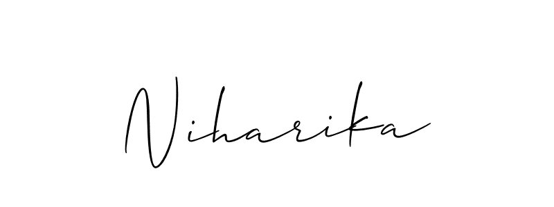 It looks lik you need a new signature style for name Niharika. Design unique handwritten (Allison_Script) signature with our free signature maker in just a few clicks. Niharika signature style 2 images and pictures png