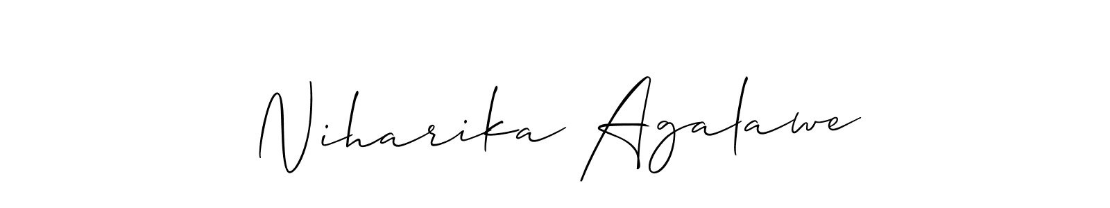 Similarly Allison_Script is the best handwritten signature design. Signature creator online .You can use it as an online autograph creator for name Niharika Agalawe. Niharika Agalawe signature style 2 images and pictures png