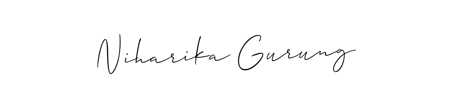 Check out images of Autograph of Niharika Gurung name. Actor Niharika Gurung Signature Style. Allison_Script is a professional sign style online. Niharika Gurung signature style 2 images and pictures png