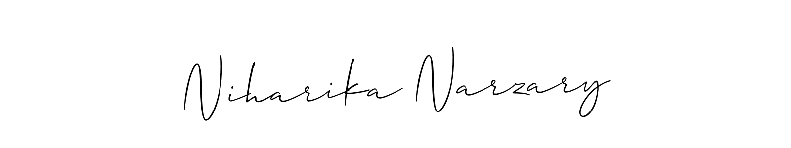 You can use this online signature creator to create a handwritten signature for the name Niharika Narzary. This is the best online autograph maker. Niharika Narzary signature style 2 images and pictures png