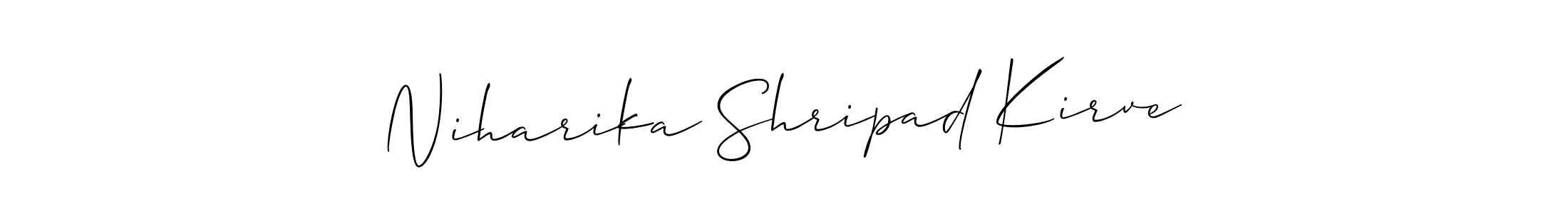 Make a beautiful signature design for name Niharika Shripad Kirve. With this signature (Allison_Script) style, you can create a handwritten signature for free. Niharika Shripad Kirve signature style 2 images and pictures png