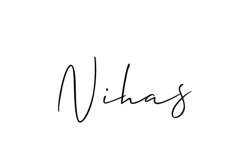 Create a beautiful signature design for name Nihas. With this signature (Allison_Script) fonts, you can make a handwritten signature for free. Nihas signature style 2 images and pictures png