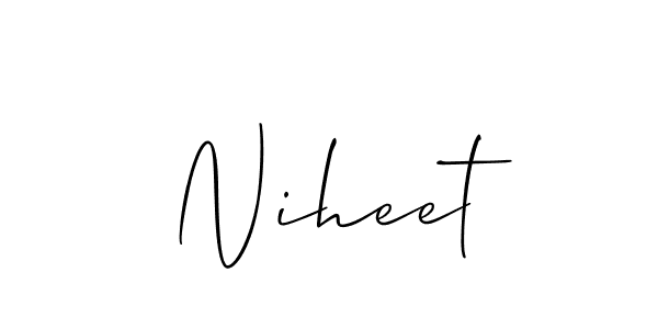 Also You can easily find your signature by using the search form. We will create Niheet name handwritten signature images for you free of cost using Allison_Script sign style. Niheet signature style 2 images and pictures png