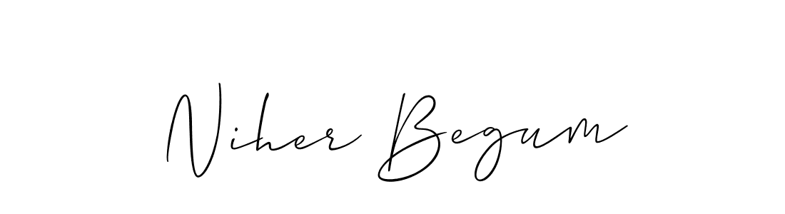 Niher Begum stylish signature style. Best Handwritten Sign (Allison_Script) for my name. Handwritten Signature Collection Ideas for my name Niher Begum. Niher Begum signature style 2 images and pictures png