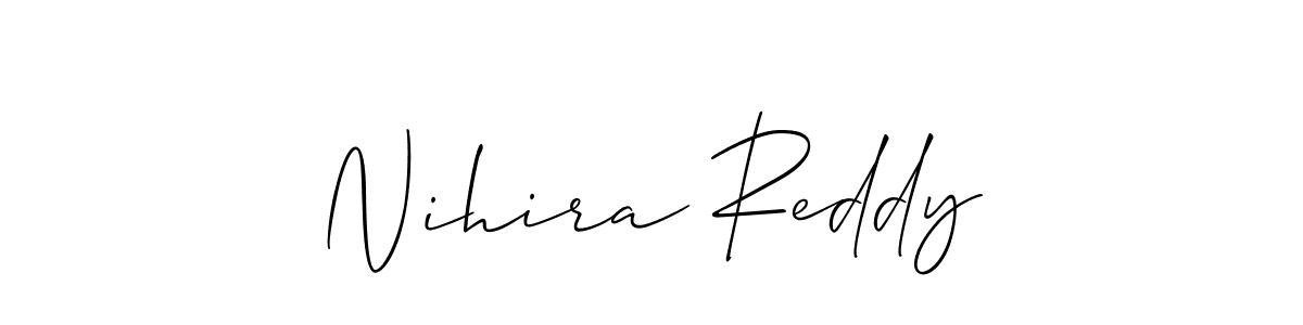 Make a short Nihira Reddy signature style. Manage your documents anywhere anytime using Allison_Script. Create and add eSignatures, submit forms, share and send files easily. Nihira Reddy signature style 2 images and pictures png