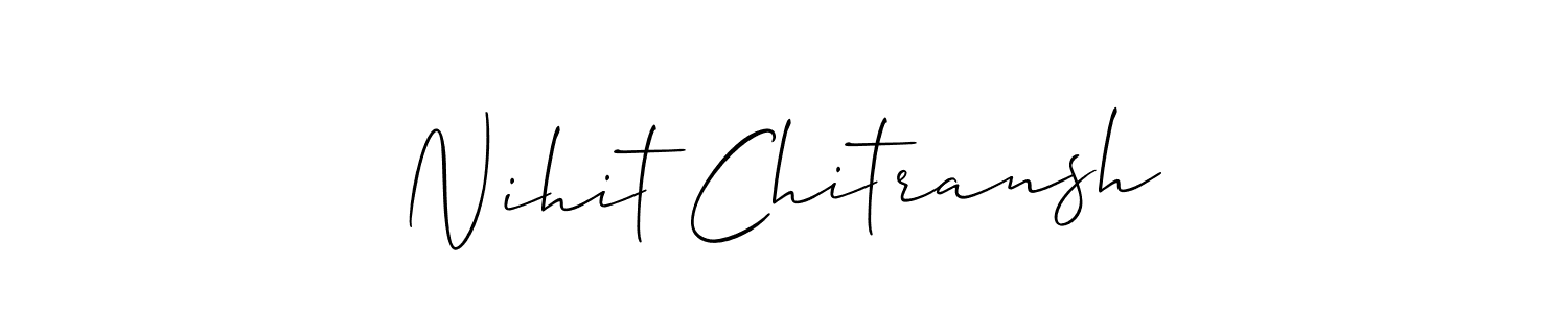 It looks lik you need a new signature style for name Nihit Chitransh. Design unique handwritten (Allison_Script) signature with our free signature maker in just a few clicks. Nihit Chitransh signature style 2 images and pictures png