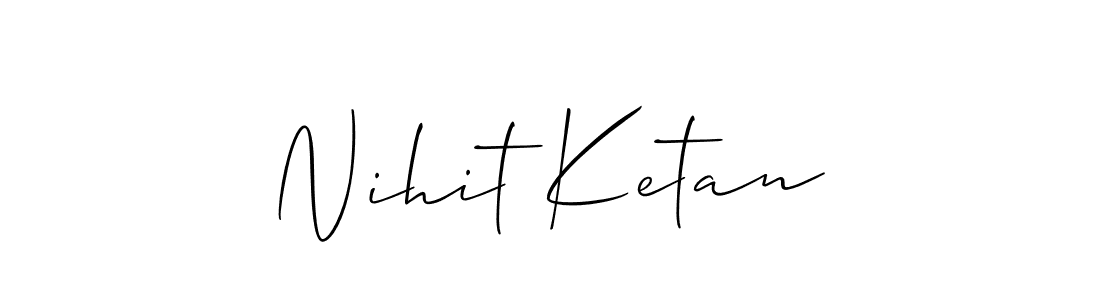 You should practise on your own different ways (Allison_Script) to write your name (Nihit Ketan) in signature. don't let someone else do it for you. Nihit Ketan signature style 2 images and pictures png