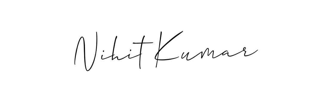 How to make Nihit Kumar signature? Allison_Script is a professional autograph style. Create handwritten signature for Nihit Kumar name. Nihit Kumar signature style 2 images and pictures png