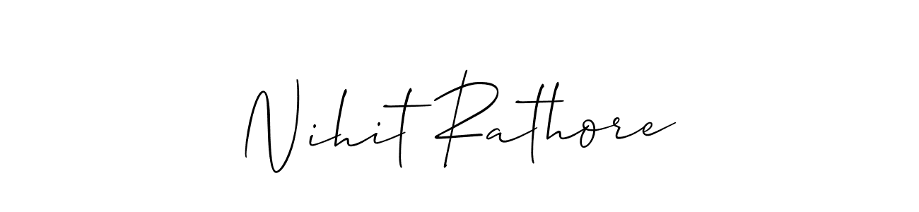 This is the best signature style for the Nihit Rathore name. Also you like these signature font (Allison_Script). Mix name signature. Nihit Rathore signature style 2 images and pictures png