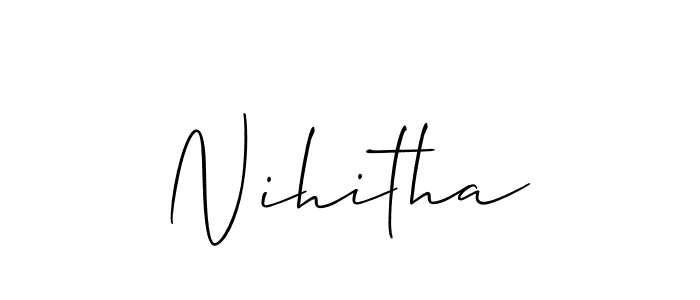 Nihitha stylish signature style. Best Handwritten Sign (Allison_Script) for my name. Handwritten Signature Collection Ideas for my name Nihitha. Nihitha signature style 2 images and pictures png