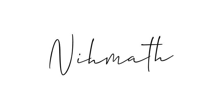 Best and Professional Signature Style for Nihmath. Allison_Script Best Signature Style Collection. Nihmath signature style 2 images and pictures png