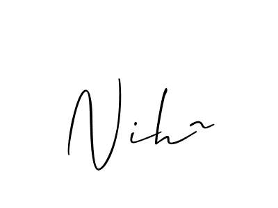 Similarly Allison_Script is the best handwritten signature design. Signature creator online .You can use it as an online autograph creator for name Nih~. Nih~ signature style 2 images and pictures png