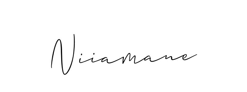 Niiamane stylish signature style. Best Handwritten Sign (Allison_Script) for my name. Handwritten Signature Collection Ideas for my name Niiamane. Niiamane signature style 2 images and pictures png