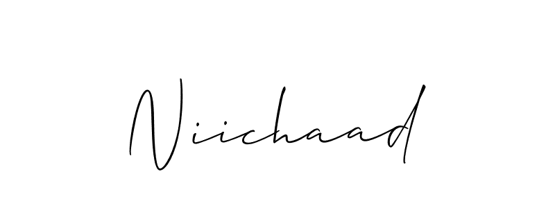 How to make Niichaad signature? Allison_Script is a professional autograph style. Create handwritten signature for Niichaad name. Niichaad signature style 2 images and pictures png