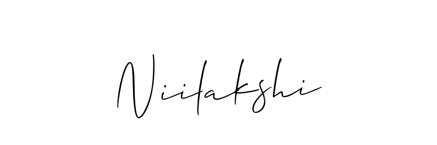 The best way (Allison_Script) to make a short signature is to pick only two or three words in your name. The name Niilakshi include a total of six letters. For converting this name. Niilakshi signature style 2 images and pictures png