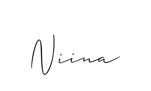 Niina stylish signature style. Best Handwritten Sign (Allison_Script) for my name. Handwritten Signature Collection Ideas for my name Niina. Niina signature style 2 images and pictures png