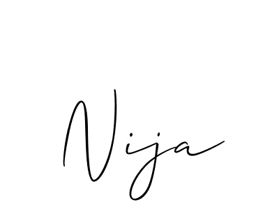 Make a beautiful signature design for name Nija. With this signature (Allison_Script) style, you can create a handwritten signature for free. Nija signature style 2 images and pictures png