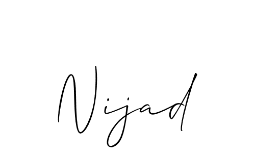 Make a beautiful signature design for name Nijad. Use this online signature maker to create a handwritten signature for free. Nijad signature style 2 images and pictures png