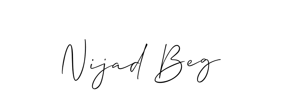 Allison_Script is a professional signature style that is perfect for those who want to add a touch of class to their signature. It is also a great choice for those who want to make their signature more unique. Get Nijad Beg name to fancy signature for free. Nijad Beg signature style 2 images and pictures png