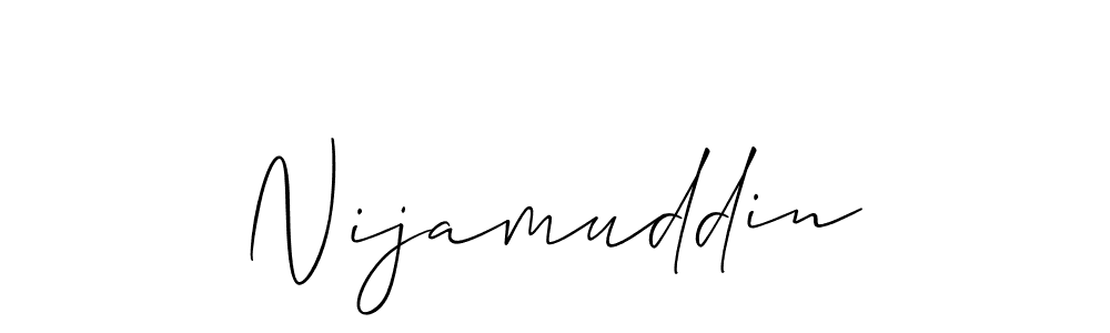 How to Draw Nijamuddin signature style? Allison_Script is a latest design signature styles for name Nijamuddin. Nijamuddin signature style 2 images and pictures png