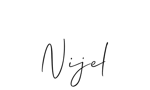 How to make Nijel name signature. Use Allison_Script style for creating short signs online. This is the latest handwritten sign. Nijel signature style 2 images and pictures png