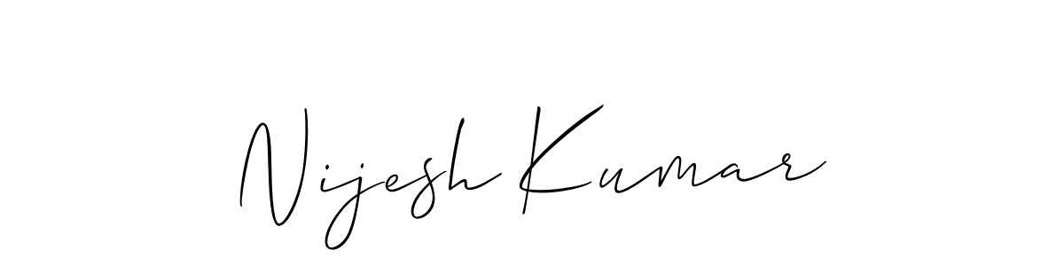 Also we have Nijesh Kumar name is the best signature style. Create professional handwritten signature collection using Allison_Script autograph style. Nijesh Kumar signature style 2 images and pictures png