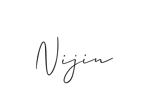 Also we have Nijin name is the best signature style. Create professional handwritten signature collection using Allison_Script autograph style. Nijin signature style 2 images and pictures png