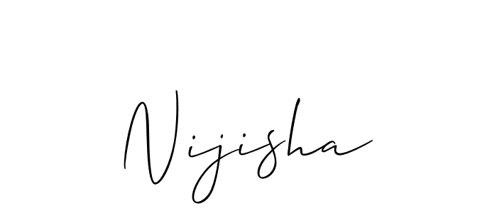 Best and Professional Signature Style for Nijisha. Allison_Script Best Signature Style Collection. Nijisha signature style 2 images and pictures png