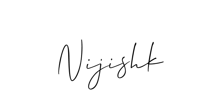 Design your own signature with our free online signature maker. With this signature software, you can create a handwritten (Allison_Script) signature for name Nijishk. Nijishk signature style 2 images and pictures png