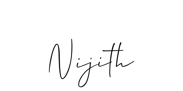 The best way (Allison_Script) to make a short signature is to pick only two or three words in your name. The name Nijith include a total of six letters. For converting this name. Nijith signature style 2 images and pictures png