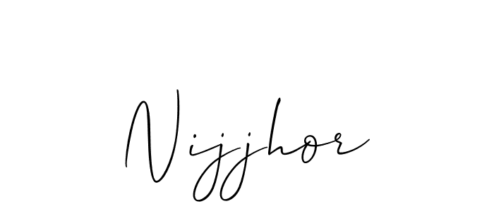 if you are searching for the best signature style for your name Nijjhor. so please give up your signature search. here we have designed multiple signature styles  using Allison_Script. Nijjhor signature style 2 images and pictures png