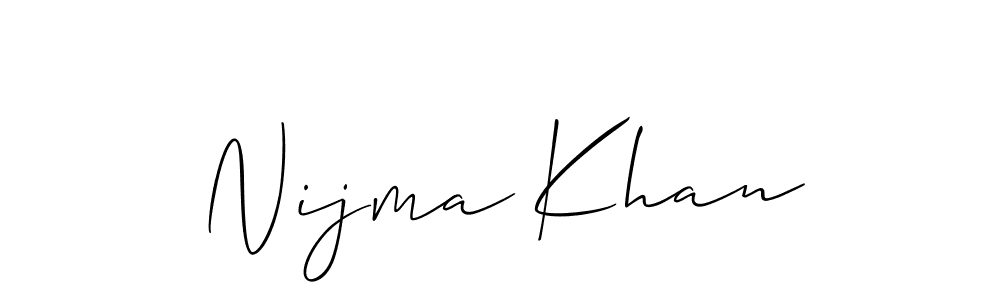 How to Draw Nijma Khan signature style? Allison_Script is a latest design signature styles for name Nijma Khan. Nijma Khan signature style 2 images and pictures png