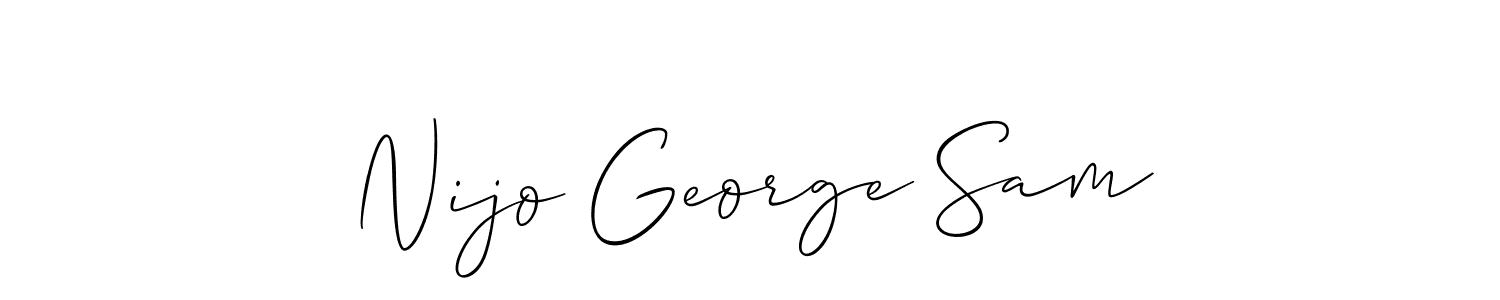 How to make Nijo George Sam signature? Allison_Script is a professional autograph style. Create handwritten signature for Nijo George Sam name. Nijo George Sam signature style 2 images and pictures png