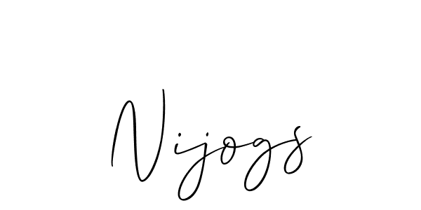 Design your own signature with our free online signature maker. With this signature software, you can create a handwritten (Allison_Script) signature for name Nijogs. Nijogs signature style 2 images and pictures png