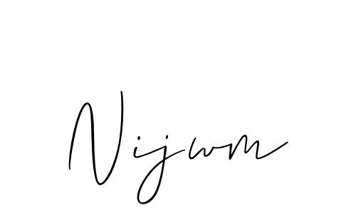 How to make Nijwm signature? Allison_Script is a professional autograph style. Create handwritten signature for Nijwm name. Nijwm signature style 2 images and pictures png
