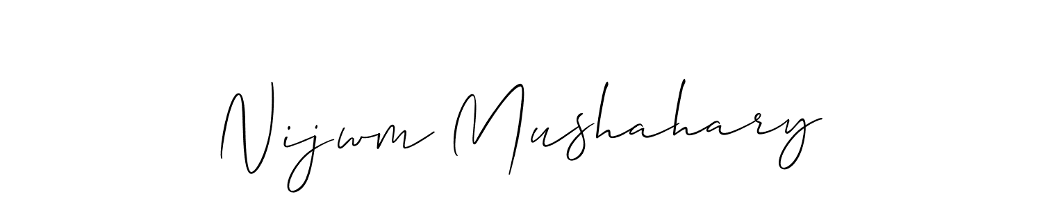 How to Draw Nijwm Mushahary signature style? Allison_Script is a latest design signature styles for name Nijwm Mushahary. Nijwm Mushahary signature style 2 images and pictures png