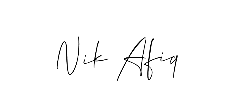 Here are the top 10 professional signature styles for the name Nik Afiq. These are the best autograph styles you can use for your name. Nik Afiq signature style 2 images and pictures png