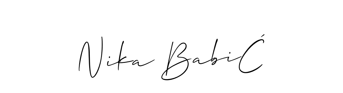 See photos of Nika BabiĆ official signature by Spectra . Check more albums & portfolios. Read reviews & check more about Allison_Script font. Nika BabiĆ signature style 2 images and pictures png